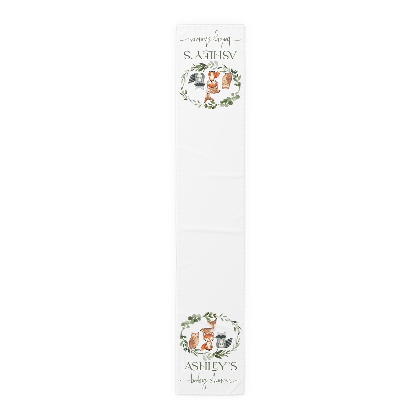 Personalized Woodland Table Runner – Cotton/Poly