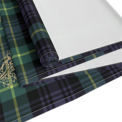 Personalized Rocking Horse Baby Shower Table Runner | Tartan Plaid Baby Shower Decor | Polo Sport Inspired Party Decorations