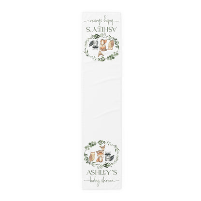 Personalized Woodland Table Runner – Cotton/Poly