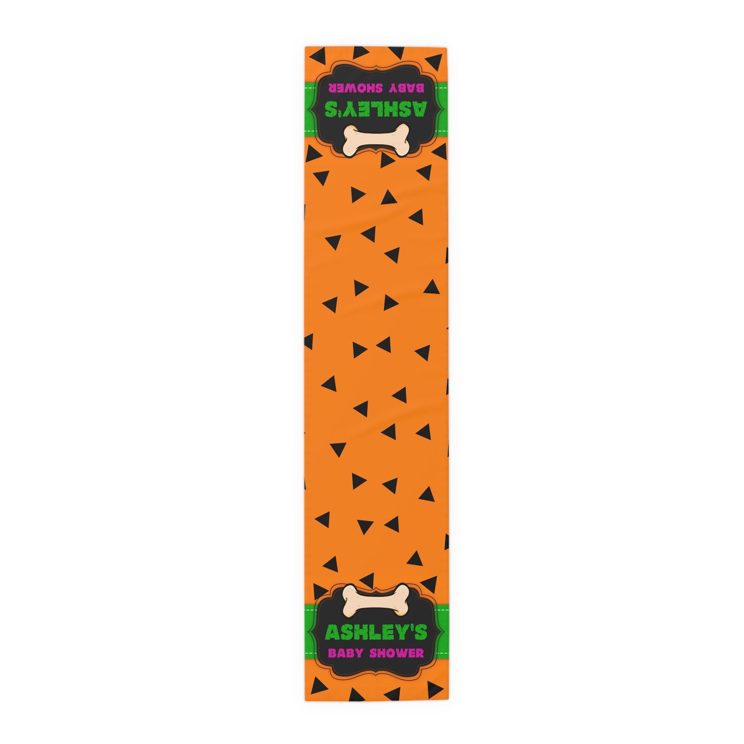 Prehistoric Theme Orange Table Runner – Cavern Dino Decor