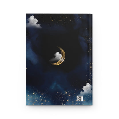 Celestial Quinceañera / Sweet Sixteen Guest Book Hardcover Journal Matte | Starry Moon Keepsake