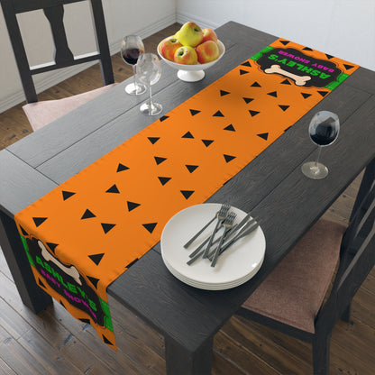 Prehistoric Theme Orange Table Runner – Cavern Dino Decor