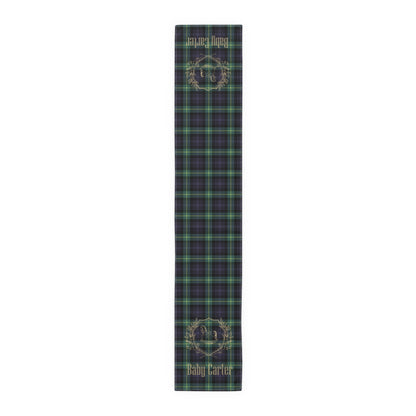 Personalized Rocking Horse Baby Shower Table Runner | Tartan Plaid Baby Shower Decor | Polo Sport Inspired Party Decorations