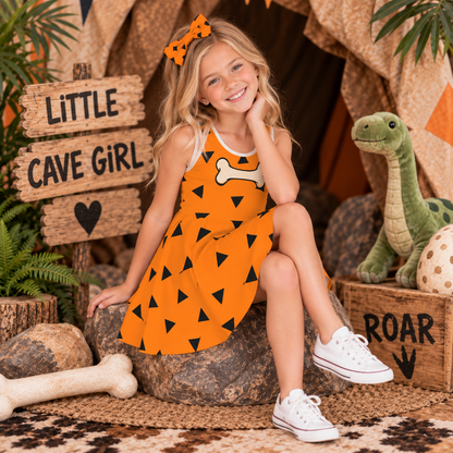 Prehistoric Dinosaur Girls' Dress | Caveman Party