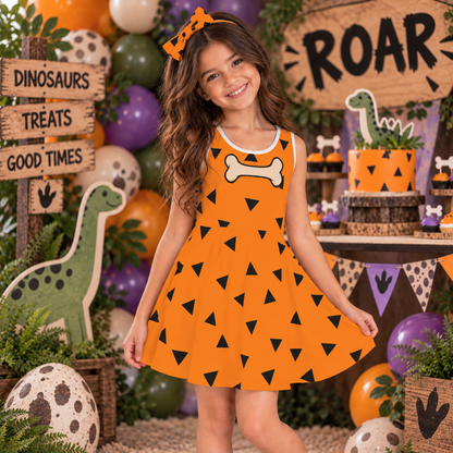 Prehistoric Dinosaur Girls' Dress | Caveman Party