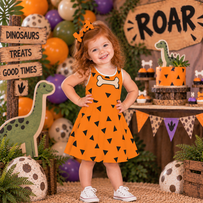 Prehistoric Dinosaur Girls' Dress | Caveman Party