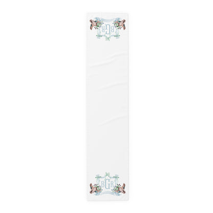 Personalized Mallard Duck Table Runner | Custom Monogram Baby Shower & Woodland Party Decor