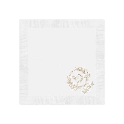 Personalized Rocking Horse Baby Shower Napkins | Preppy Tartan Baby Shower Decor | Custom Paper Napkins
