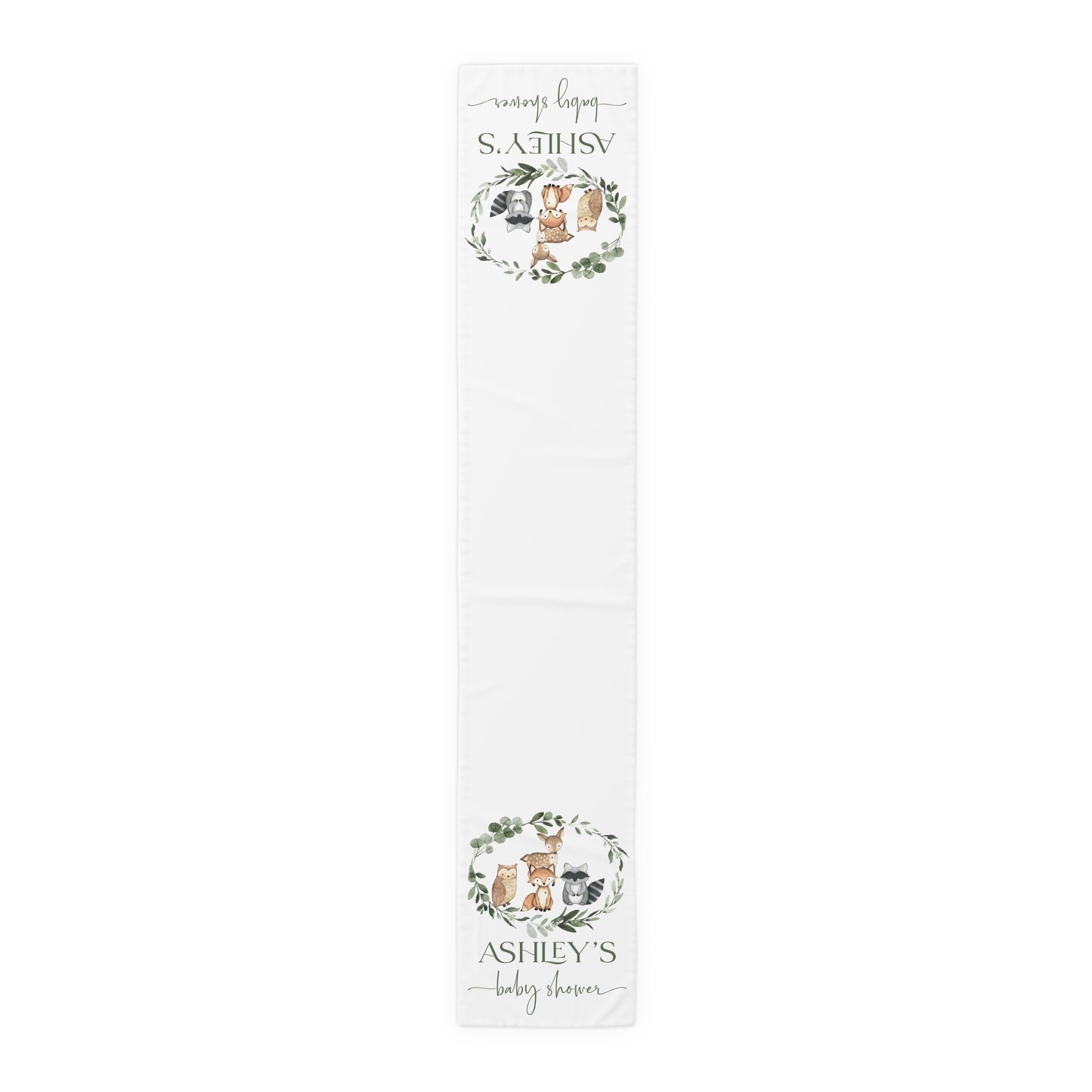 Personalized Woodland Table Runner – Cotton/Poly