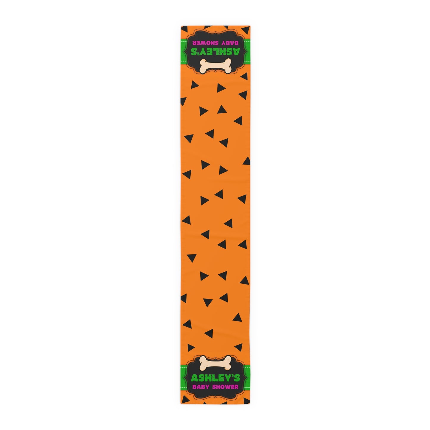 Prehistoric Theme Orange Table Runner – Cavern Dino Decor