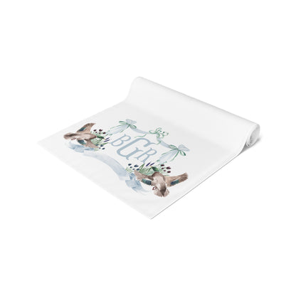 Personalized Mallard Duck Table Runner | Custom Monogram Baby Shower & Woodland Party Decor