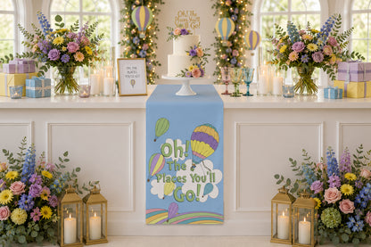 Hot Air Balloon table runner | Hot Air Balloons  | Pastel Colors | Graduation Decor | Baby Shower | Birthday