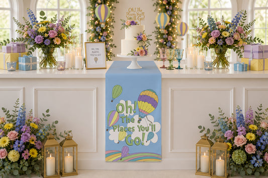 Hot Air Balloon table runner | Hot Air Balloons  | Pastel Colors | Graduation Decor | Baby Shower | Birthday