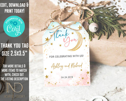 Twinkle Little Star Gender Reveal Game Bundle | Printable Baby Shower Voting Board, Invitation & Party Decor | Instant Download