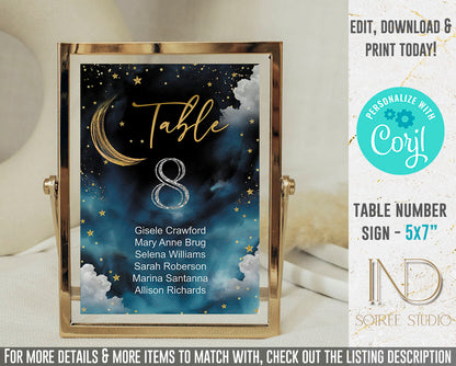 Twinkle Little Star Baby Shower Invitation Editable Template | Neutral Sky & Stars Galaxy Theme | Printable Instant Download