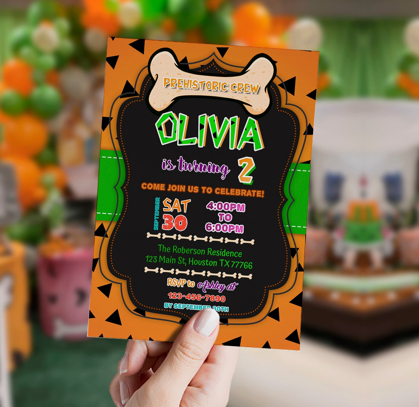 Prehistoric Caveman Birthday Invitation & Party Bundle | Stone Age Editable Printable Corjl Template | Instant Download