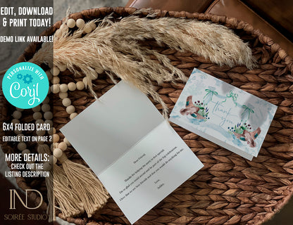 Mallard Duck Baby Shower Invitation Set | Light Blue Toile Woodland Gender Neutral Duckling Printable Template