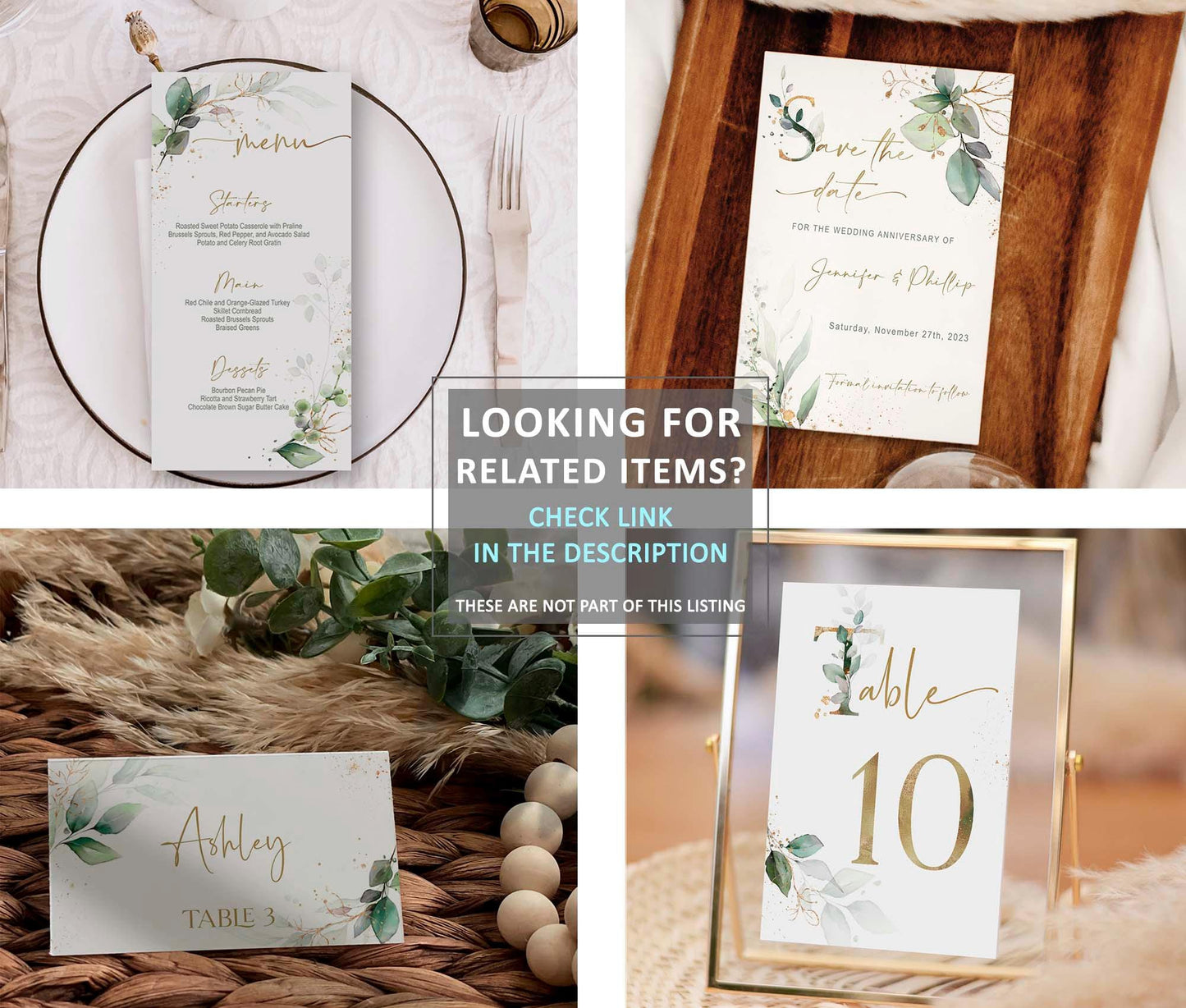 40th Anniversary Welcome Sign, Wedding Anniversary Decor Template, Editable Greenery Gold Eucalyptus Sign, Digital Download